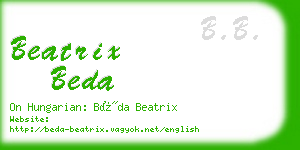 beatrix beda business card